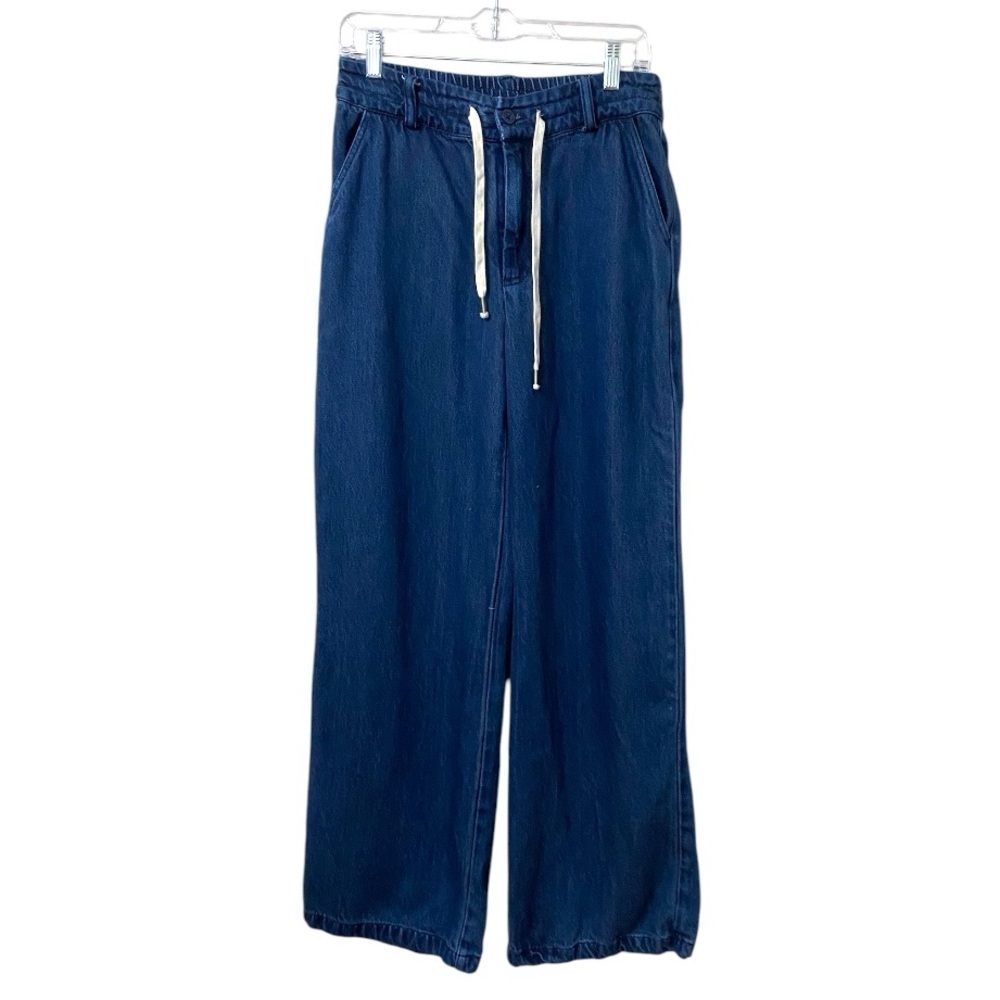 YFB Young Fabulous & Broke Relax Wide Leg Dark Washed Denim Pants